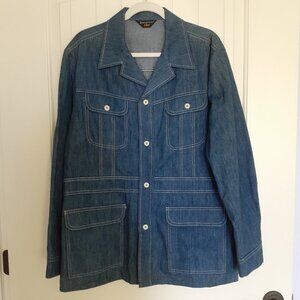 Vintage 70s Men's Separate-Lees by Lee Denim Painter Jacket Blue Size L